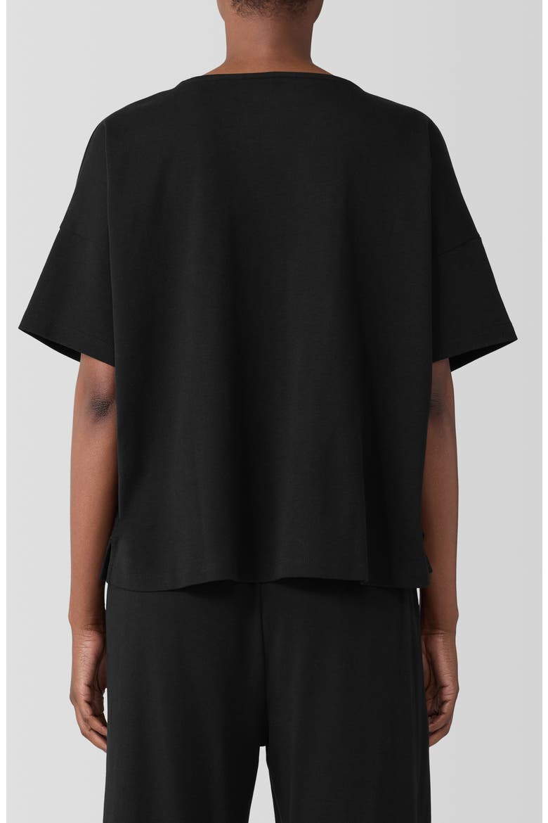 Boxy Organic Cotton Pajama Top, Alternate, color, BLACK