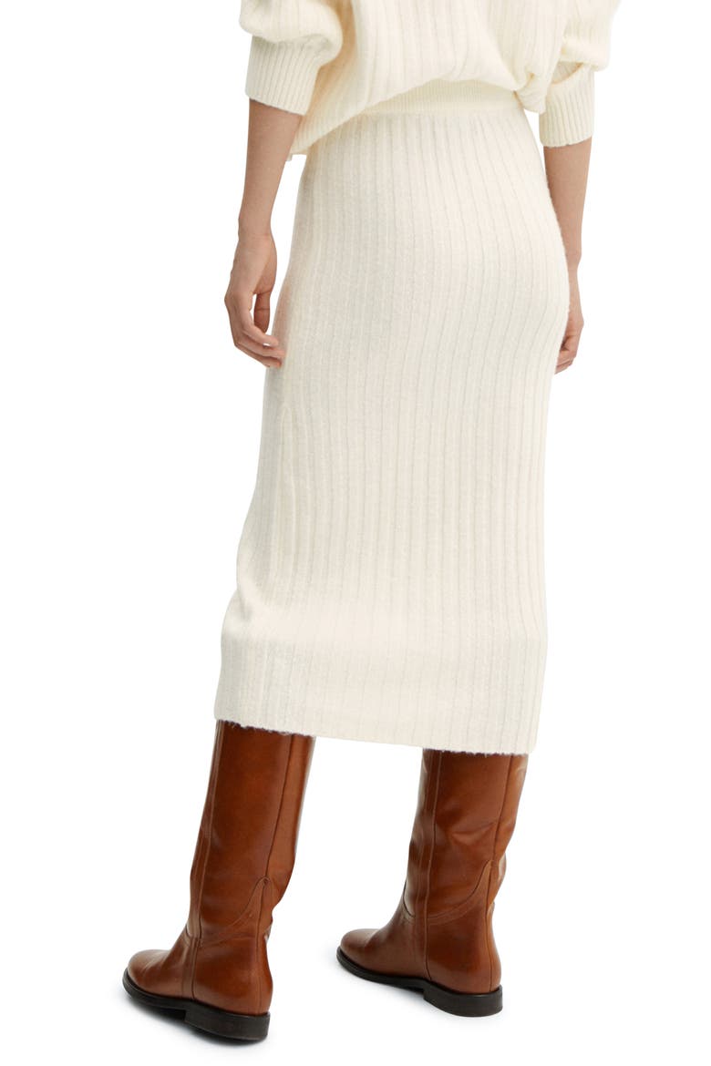 Rib Midi Sweater Skirt, Alternate, color, ECRU