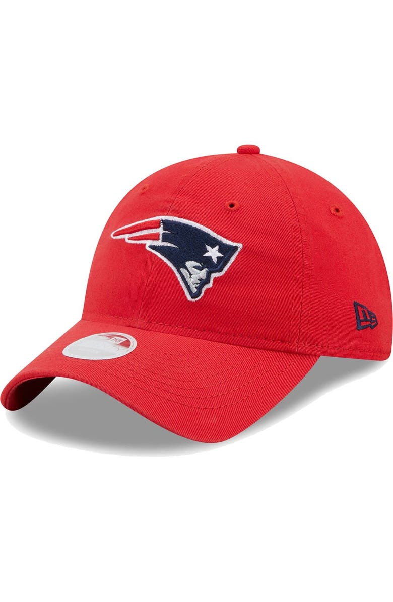 New Era Women's New Era Red New England Patriots Core Classic 2.0 9TWENTY Adjustable Hat, Main, color, 