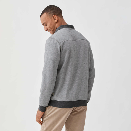 Surfside Supply Co. Bobby Fleece Quarter Zip In Black Combo