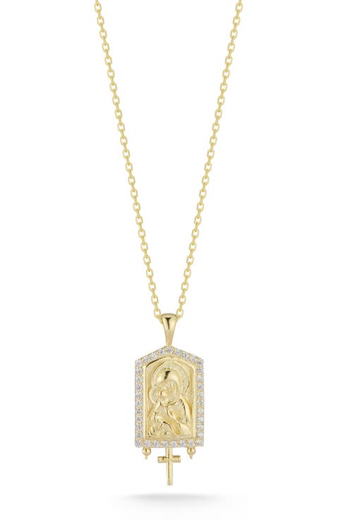Mary Cubic Zirconia Pendant Necklace