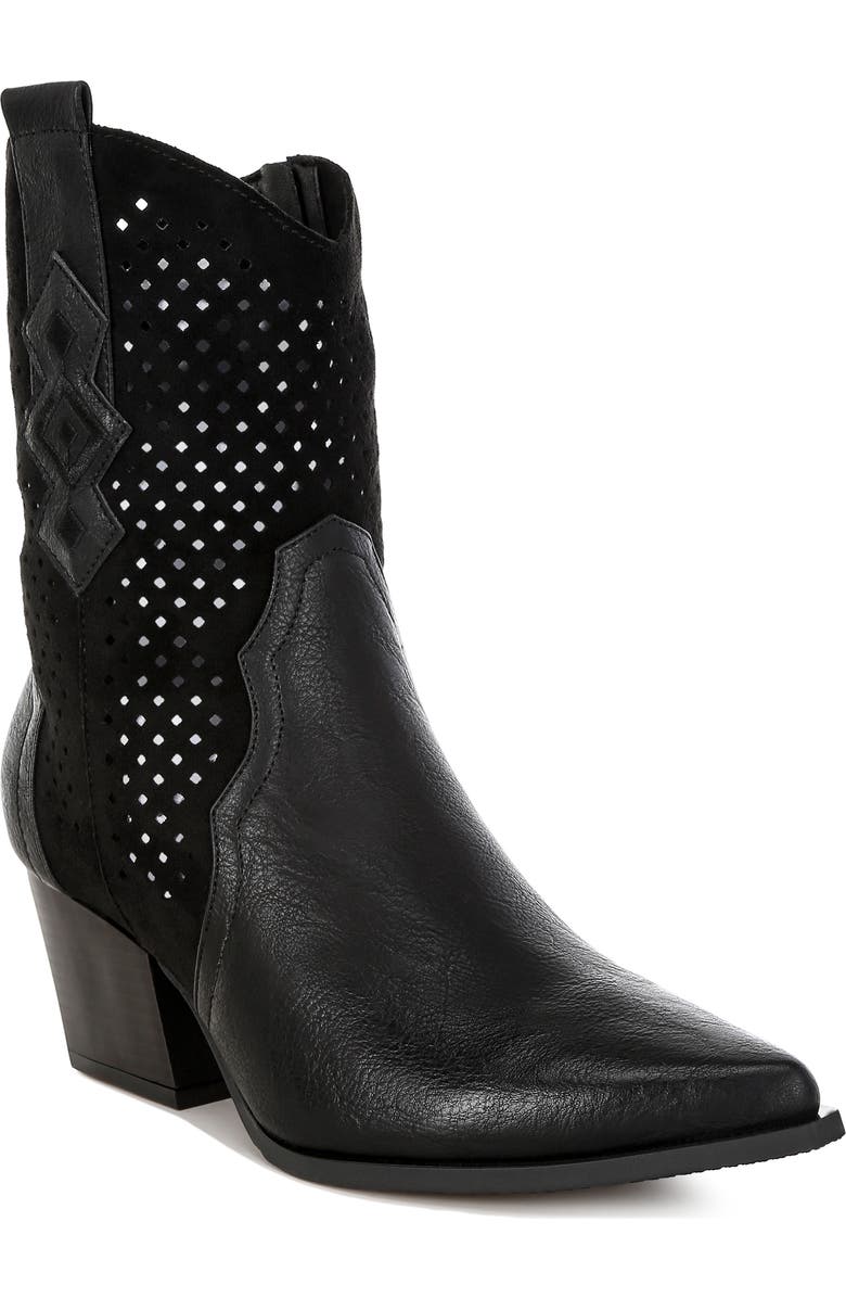 LONDON RAG Lomela Perforated Block Heel Boot, Main, color,