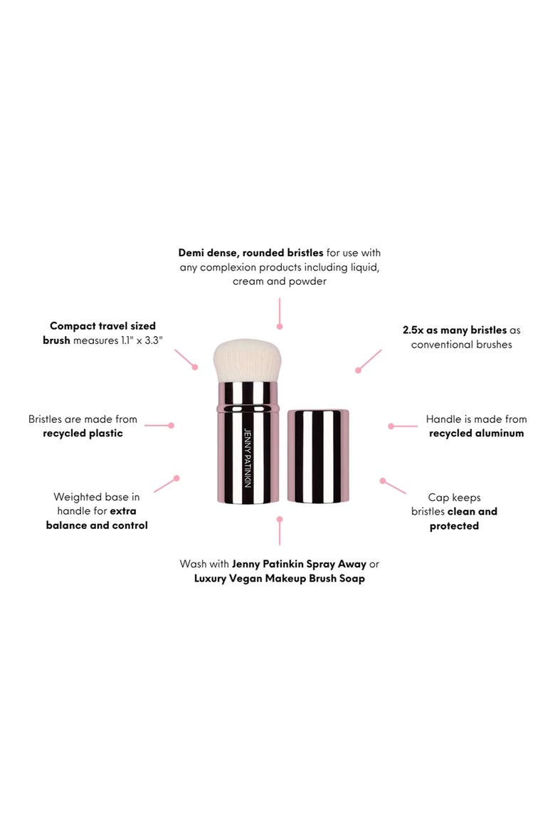 Glow & Go Rectractable Makeup Brush, Alternate, color, ROSE GOLD