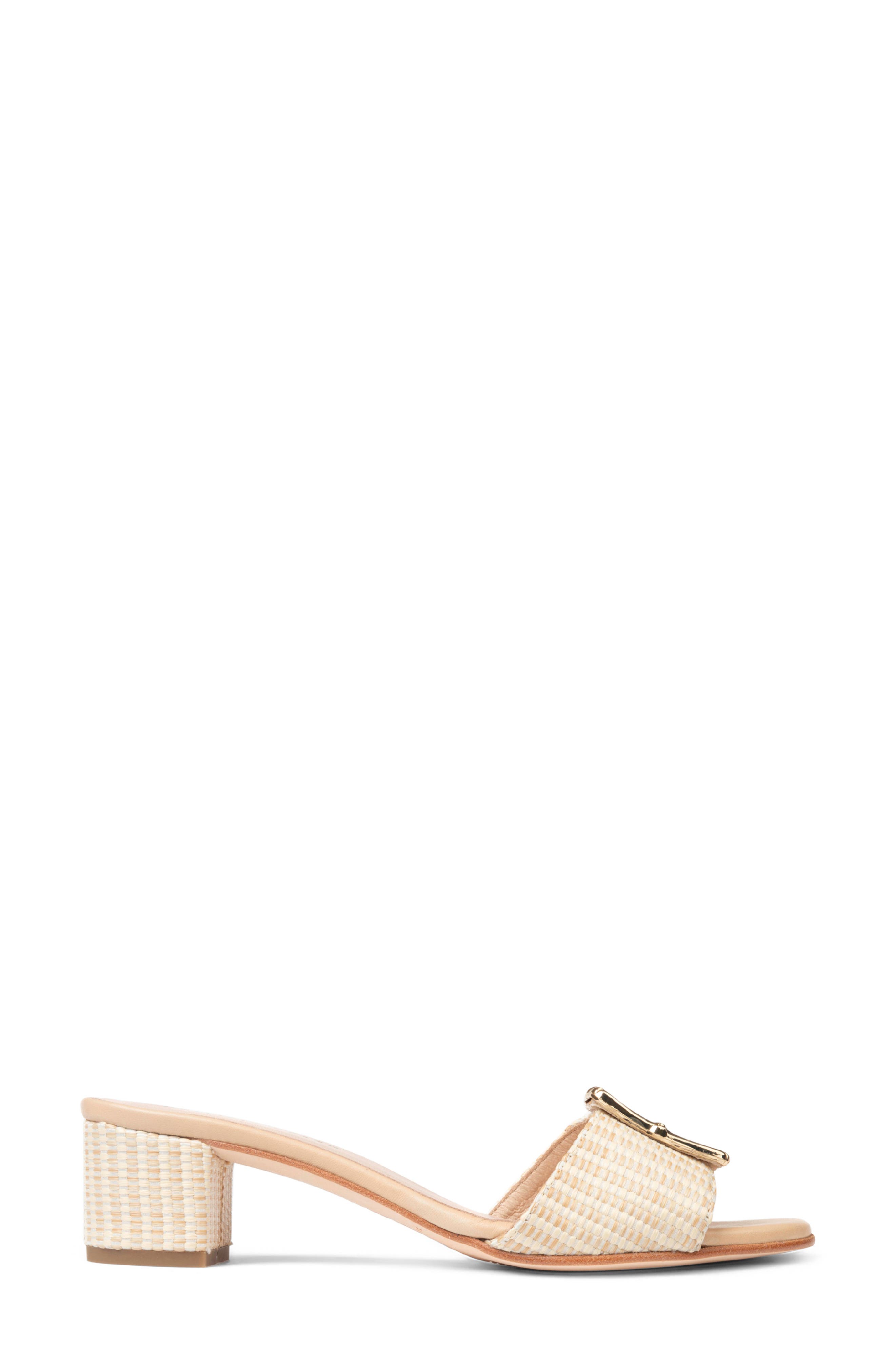 patricia green Riviera Bamboo Buckle Block Heel Slide Sandal, Alternate, color, 