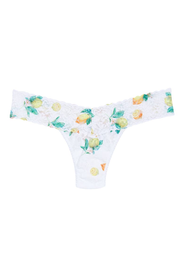 Lemonade Low Rise Thong, Alternate, color, WHITE/ MULTI