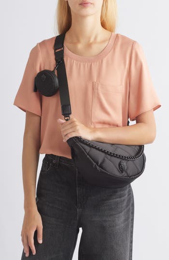 Moon Quilted Crossbody Bag
