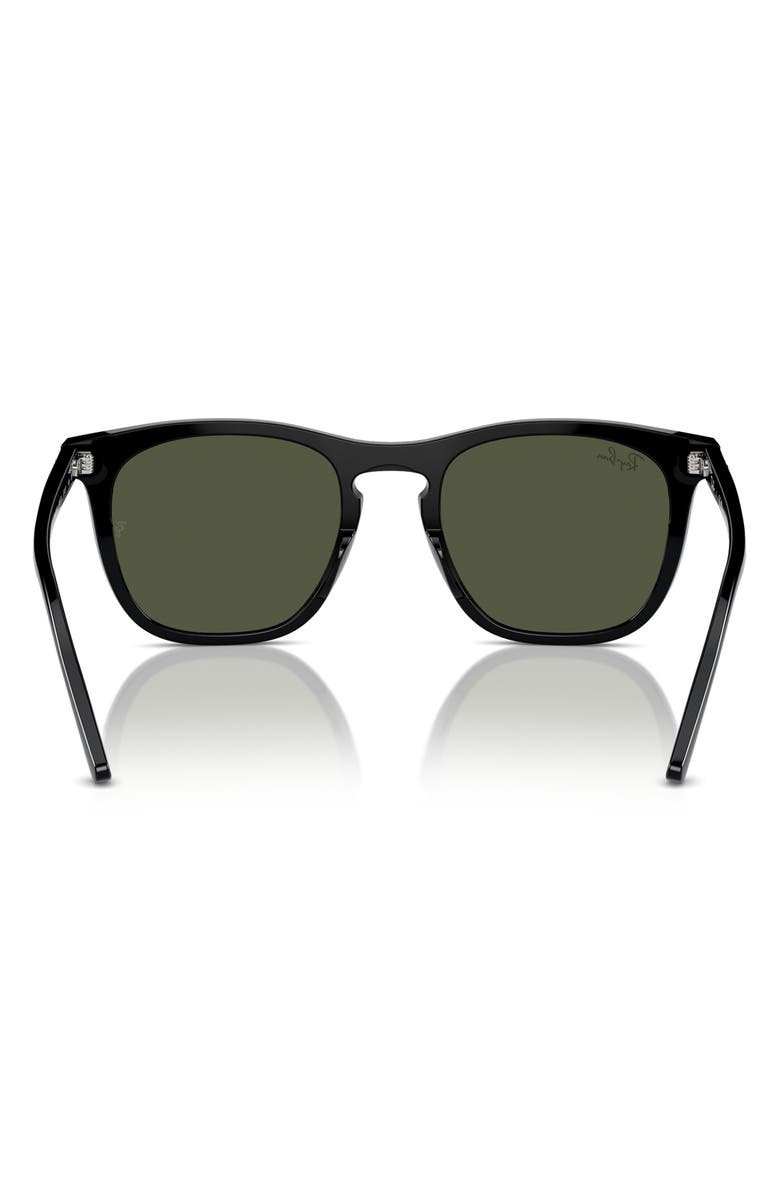 Ray-Ban 53mm Polarized Square Sunglasses, Alternate, color, Black