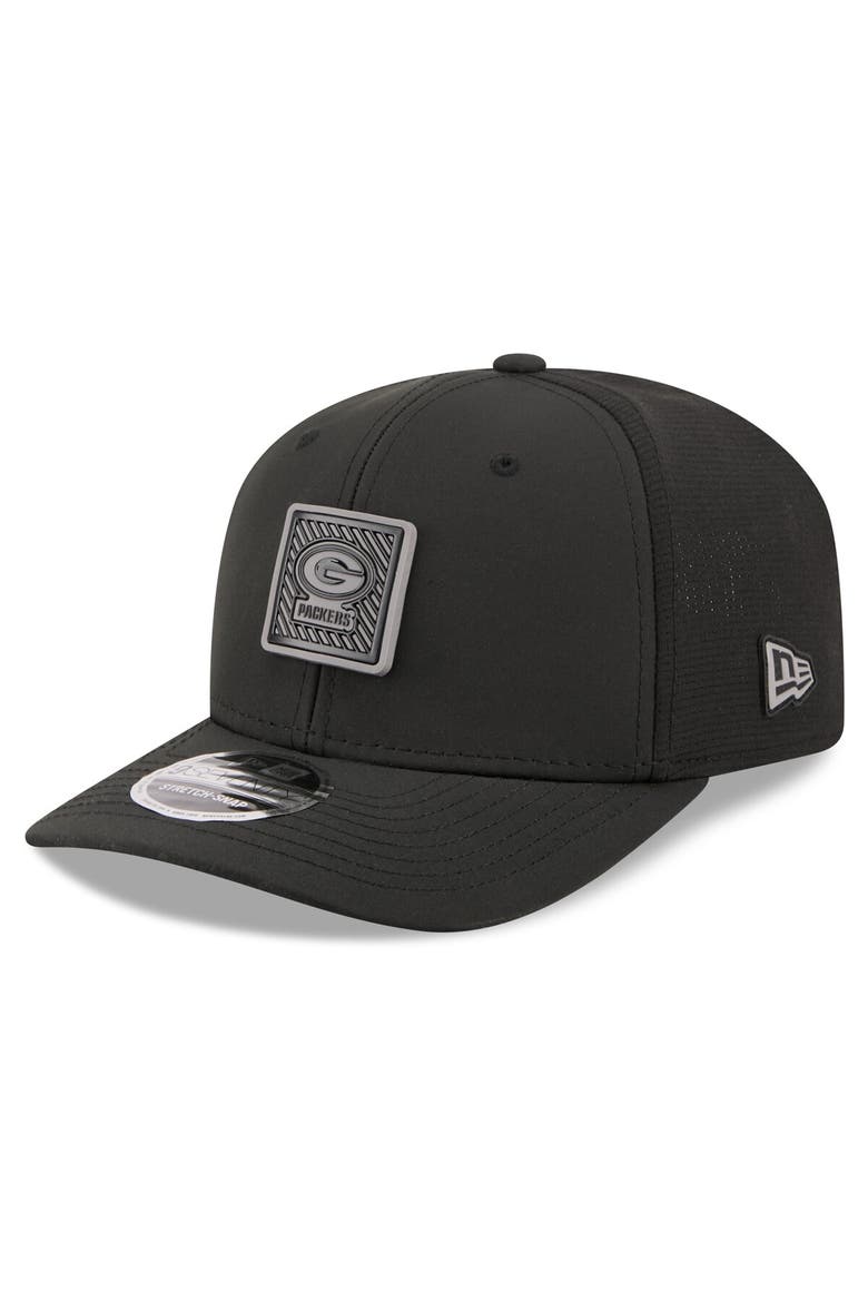 Men's New Era  Black Green Bay Packers 2026 NFL Training Camp 9SEVENTY Adjustable Hat, Alternate, color, Black