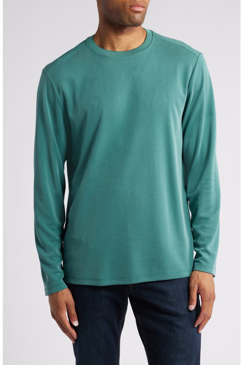 Coastal Crest Long Sleeve Performance T-Shirt, Main, color, MYRTLE GREEN