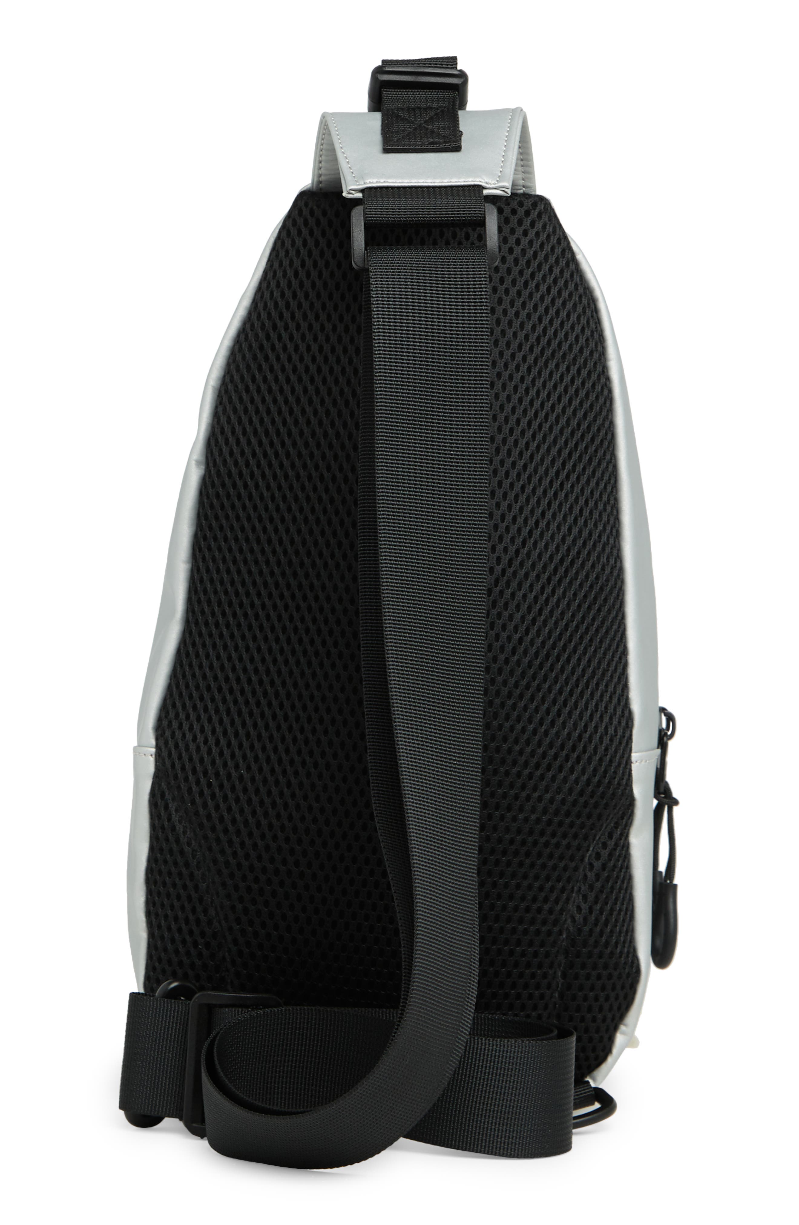 Nylon Sling Bag, Alternate, color, SILVER