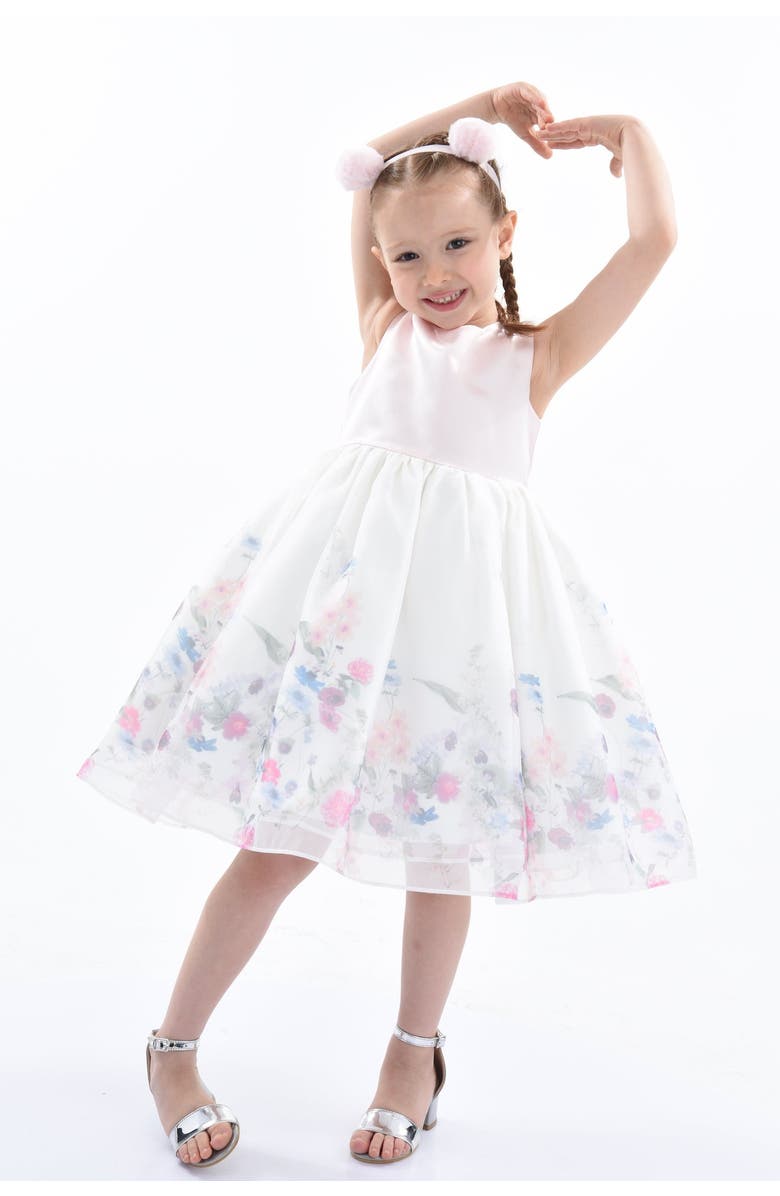 Tulleen Mabel Floral Garden Organza Dress, Alternate, color, Pink