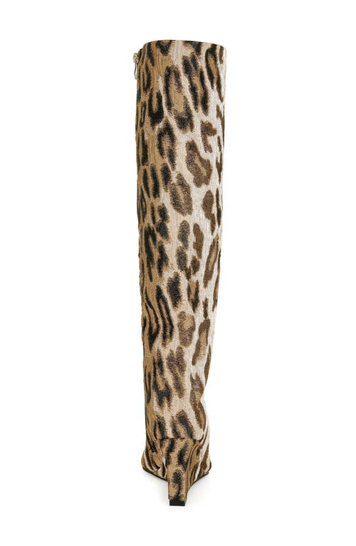 Azalea Wang Kenya Wide Shaft Wedge Boot In Multi