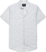 Rodd 
Gunn Raview Scatter Print Short Sleeve Cotton Button-Up Shirt