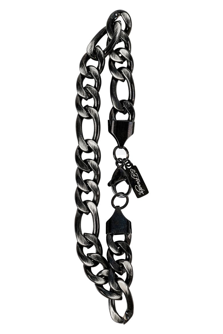 Men's Figaro Chain Bracelet, Alternate, color, BLACK
