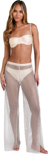 Noemi Wide Leg Mesh Cover-Up Pants