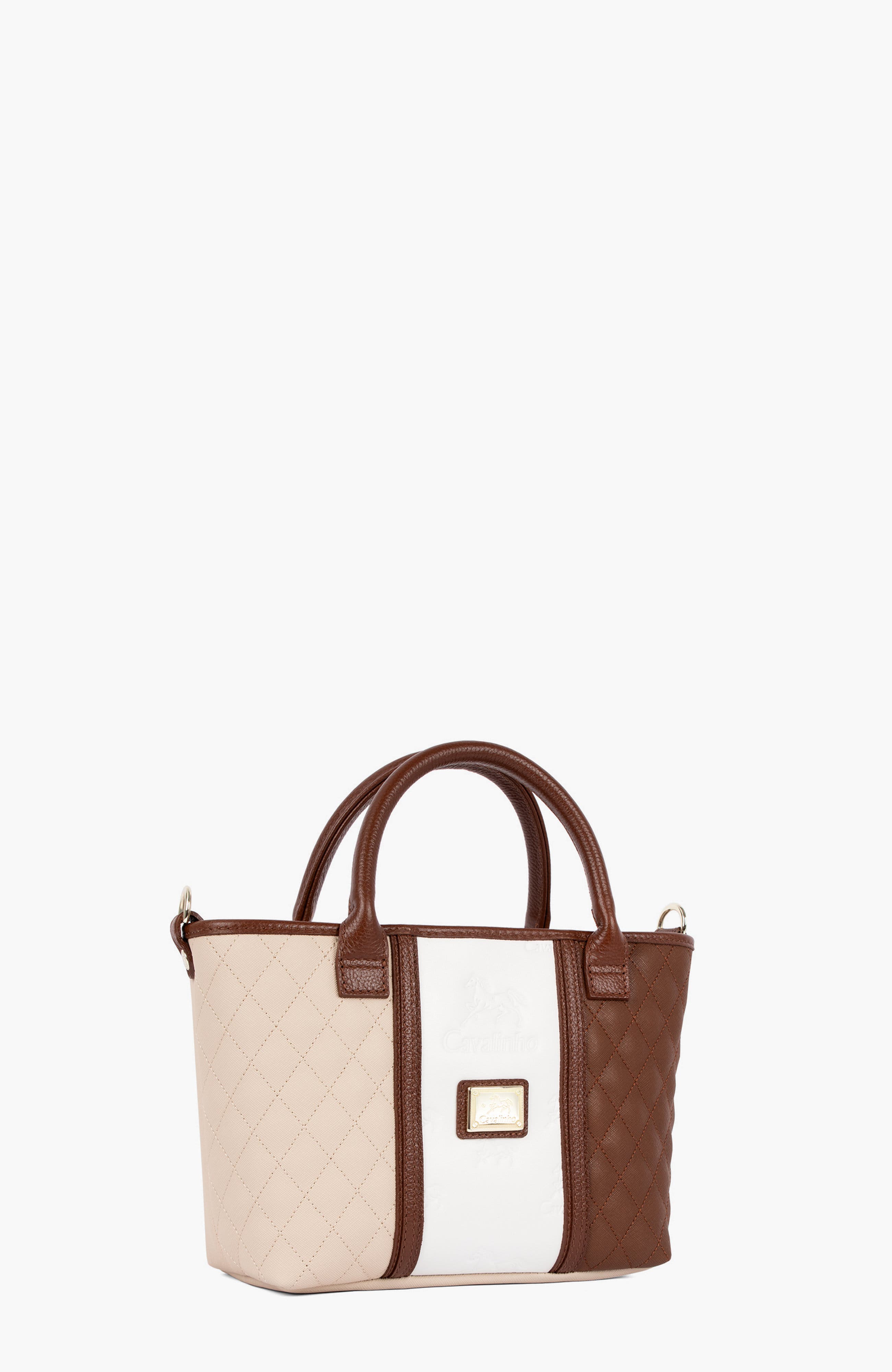 Sublime 243 Mini Handbag, Alternate, color, Camel Brown / Beige / White