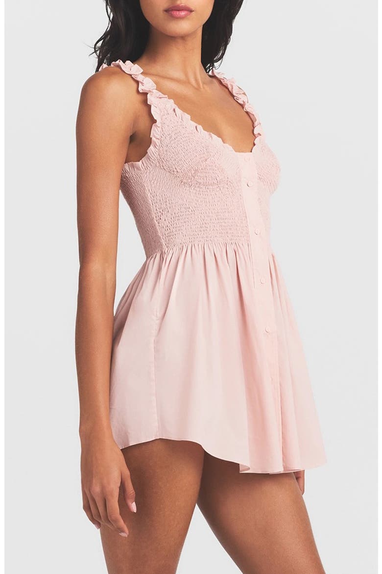 Poplin Apparel Smocked MInidress, Alternate, color, DUSTY PINK