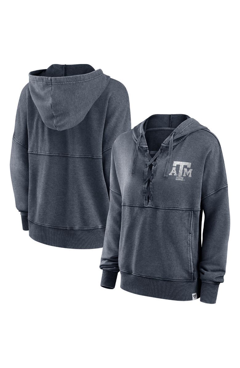 FANATICS Women's Fanatics Branded Heathered Charcoal Texas A&M Aggies Overall Speed Lace-Up Pullover Hoodie, Main, color, Heather Charcoal