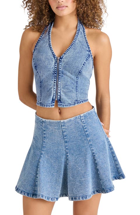 Beatrix Denim Halter Top