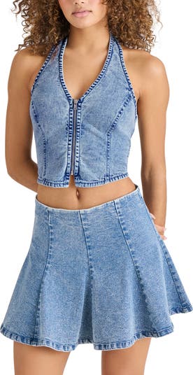 売れ筋商品|||スティーブ マデン カットソー トップス レディース Women's Beatrix Denim Halter Top Acidwash Denim Steve Madden Beatrix Denim Halter Top | Nordstrom