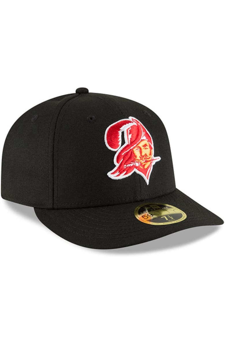 New Era Men's New Era Black Tampa Bay Buccaneers Omaha Throwback Low Profile 59FIFTY Fitted Hat, Alternate, color, 