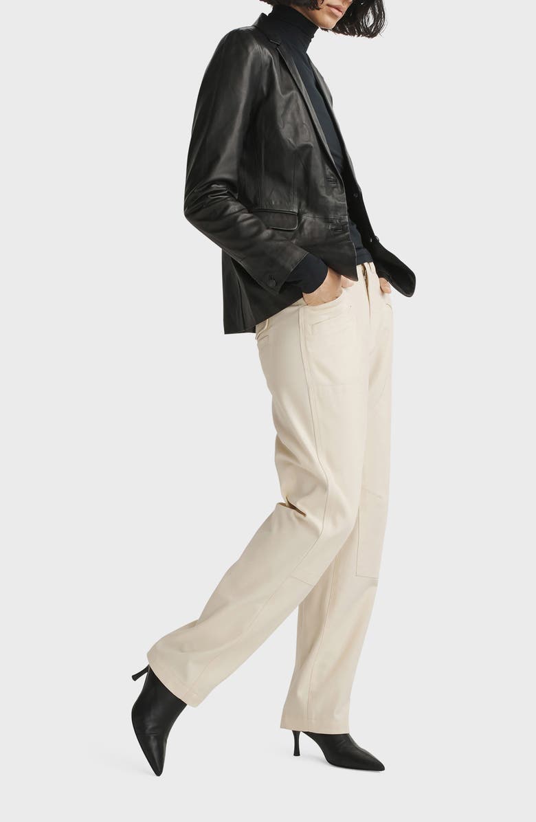 rag & bone Razor Leather Blazer, Alternate, color,