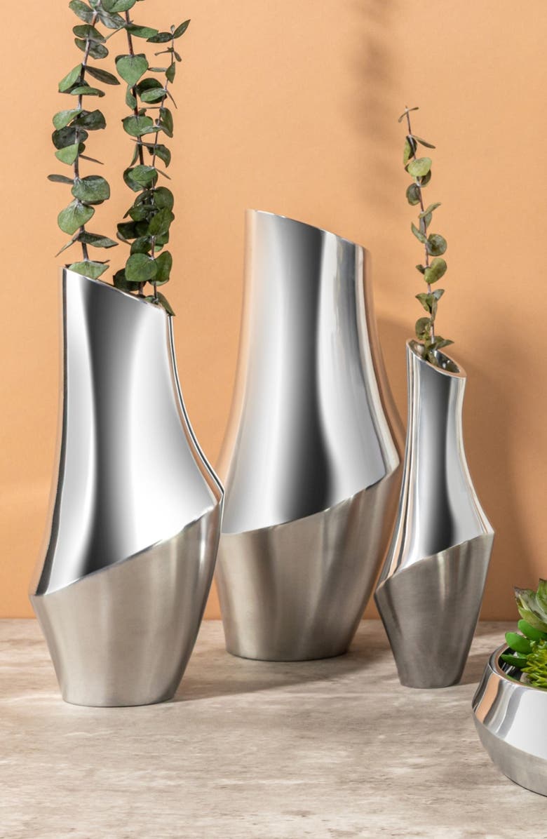 Nambé Symphony Vase, Alternate, color, Silver
