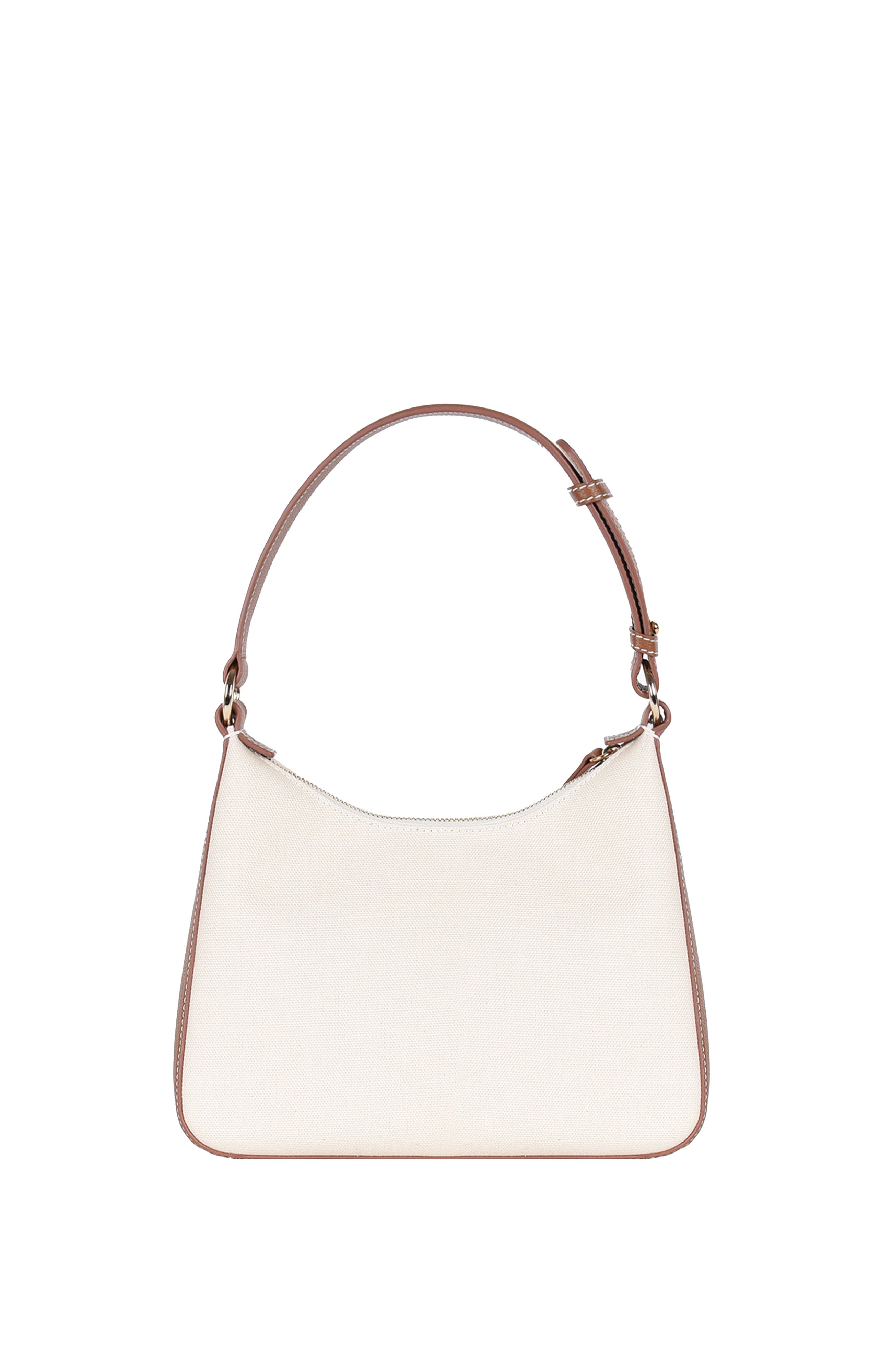 HYER GOODS Canvas and Upcycled Leather Medium Shoulder Bag, Main, color, 