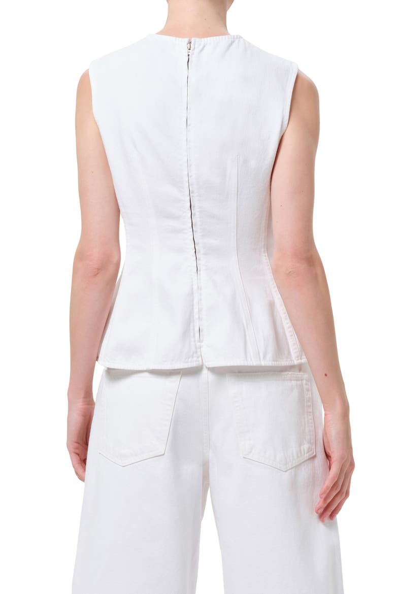 Corbin Denim Shell Top, Alternate, color, MARSHMALLOW CLEAN WHITE