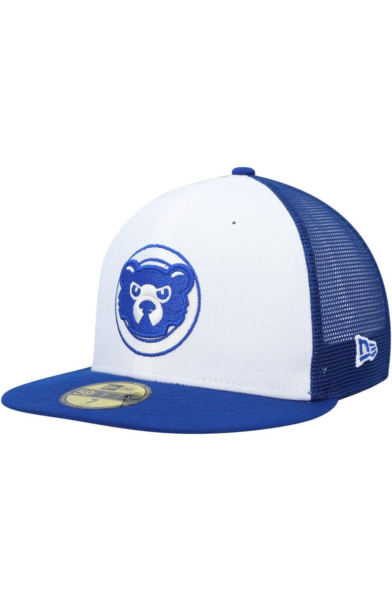 New Era Men's New Era White/Royal Chicago Cubs 2023 On-Field Batting Practice 59FIFTY Fitted Hat, Main, color, 