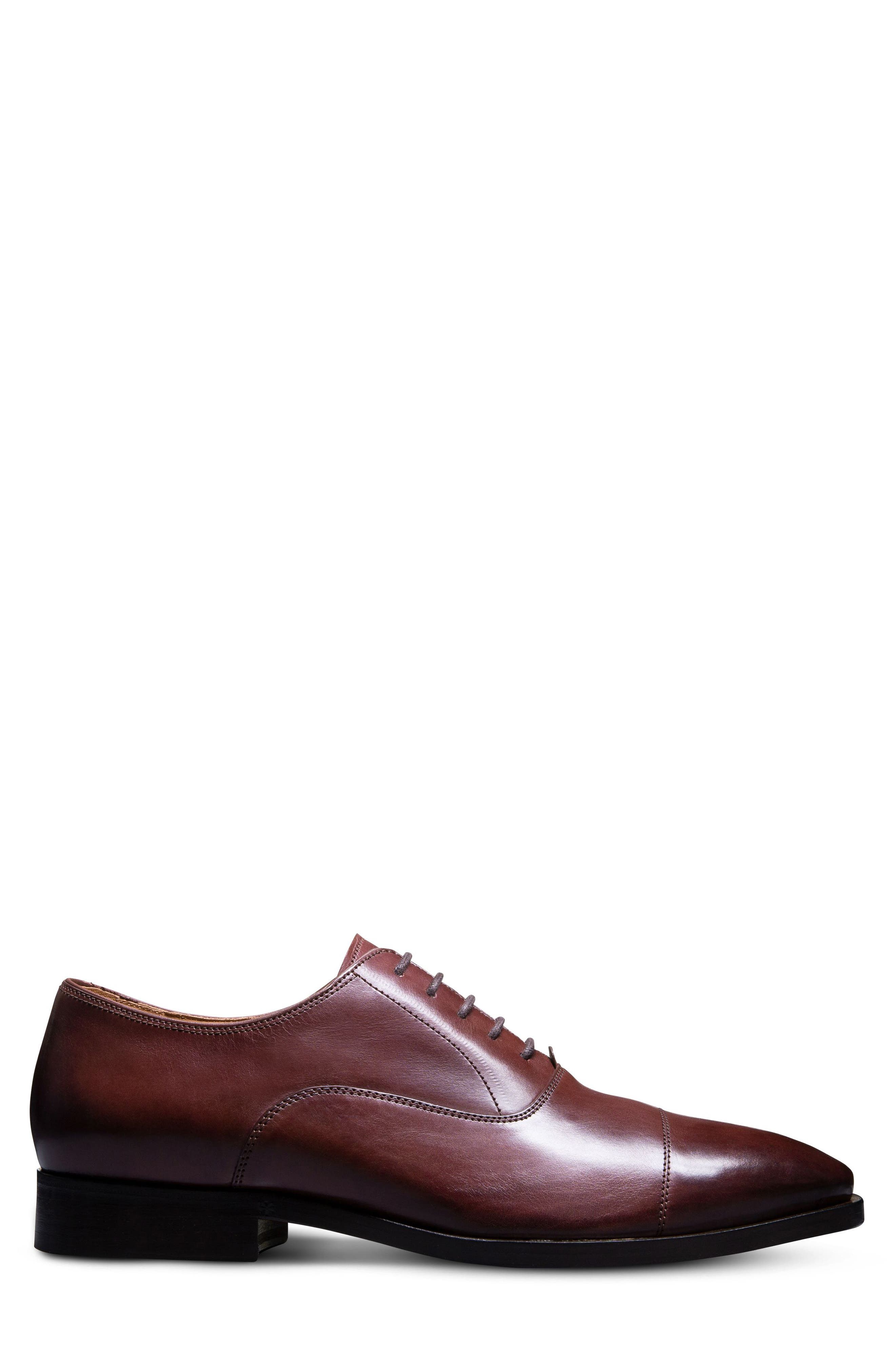 Siena Clean Cap Toe Oxford, Alternate, color, BURGUNDY