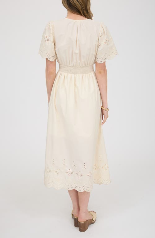 BLU PEPPER BLU PEPPER EYELET TIE WAIST MAXI DRESS