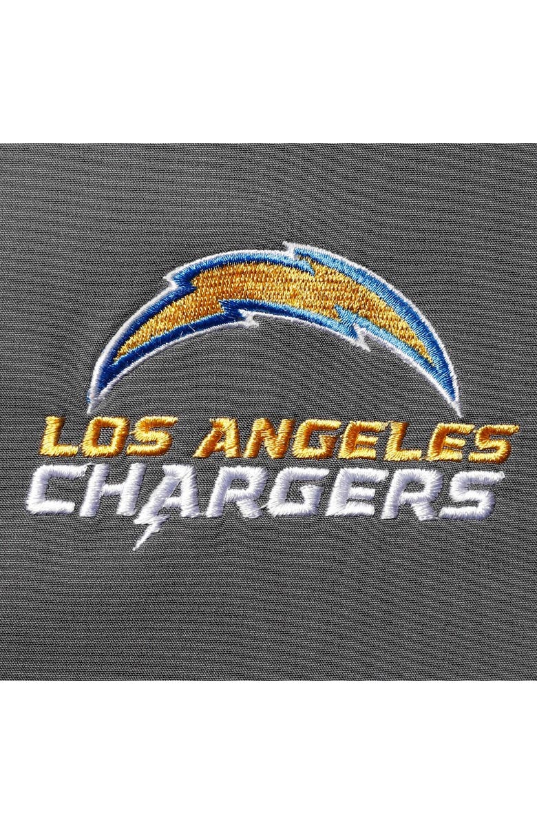 DUNBROOKE Men's Dunbrooke Charcoal Los Angeles Chargers Circle Softshell Fleece Full-Zip Jacket, Alternate, color,