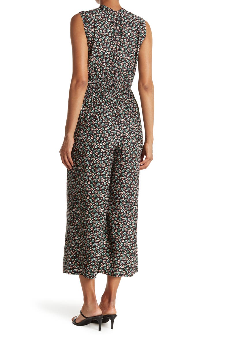 Louisa Sleeveless Floral Print Dress, Alternate, color, MALACHITE