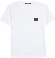 Dolce&Gabbana Logo Plate Crewneck Cotton T-Shirt