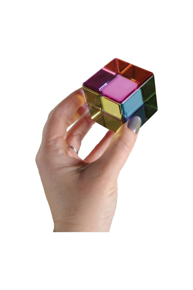 2" Multi-Color Translucent Acrylic Cubes - Set of 2, Alternate, color, Multicolored