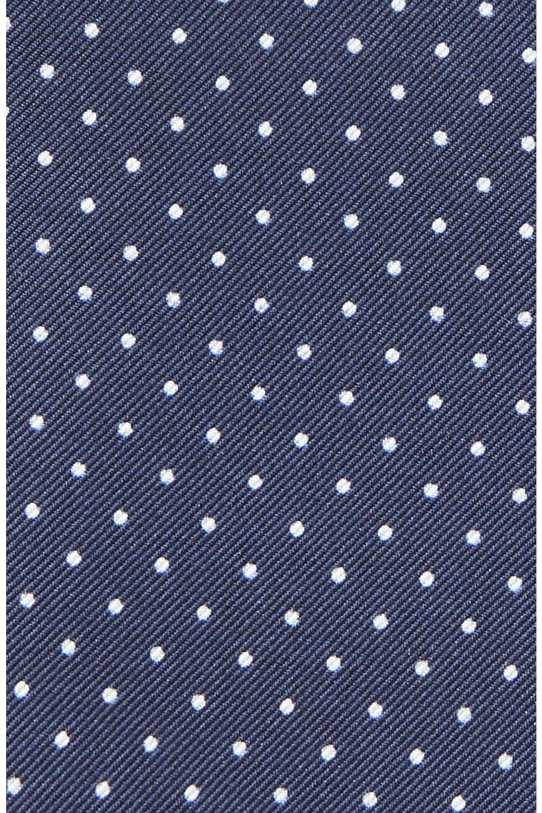 Polka Dot Silk Pocket Square, Alternate, color, NAVY