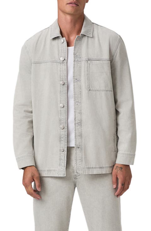 Isaiah Cotton Denim Button-Up Shirt Jacket