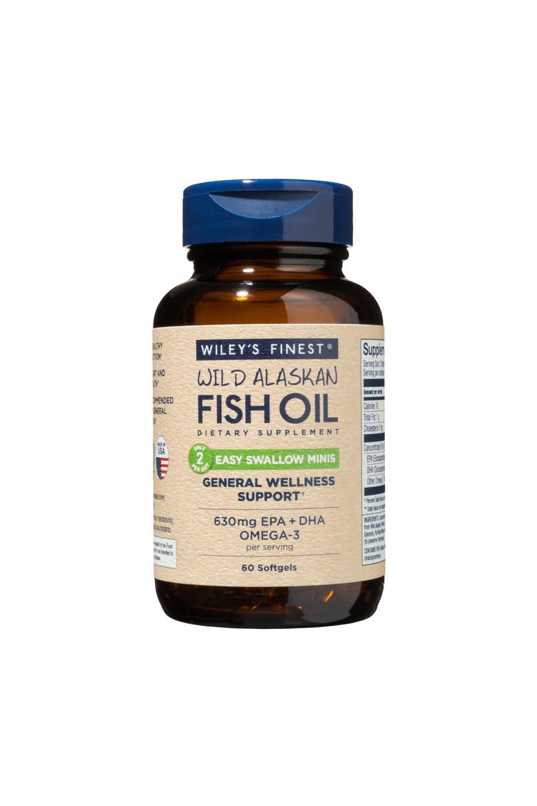 Easy Swallow Omega-3 Fish Oil 60 Mini Softgels(30 servings), Main, color, None