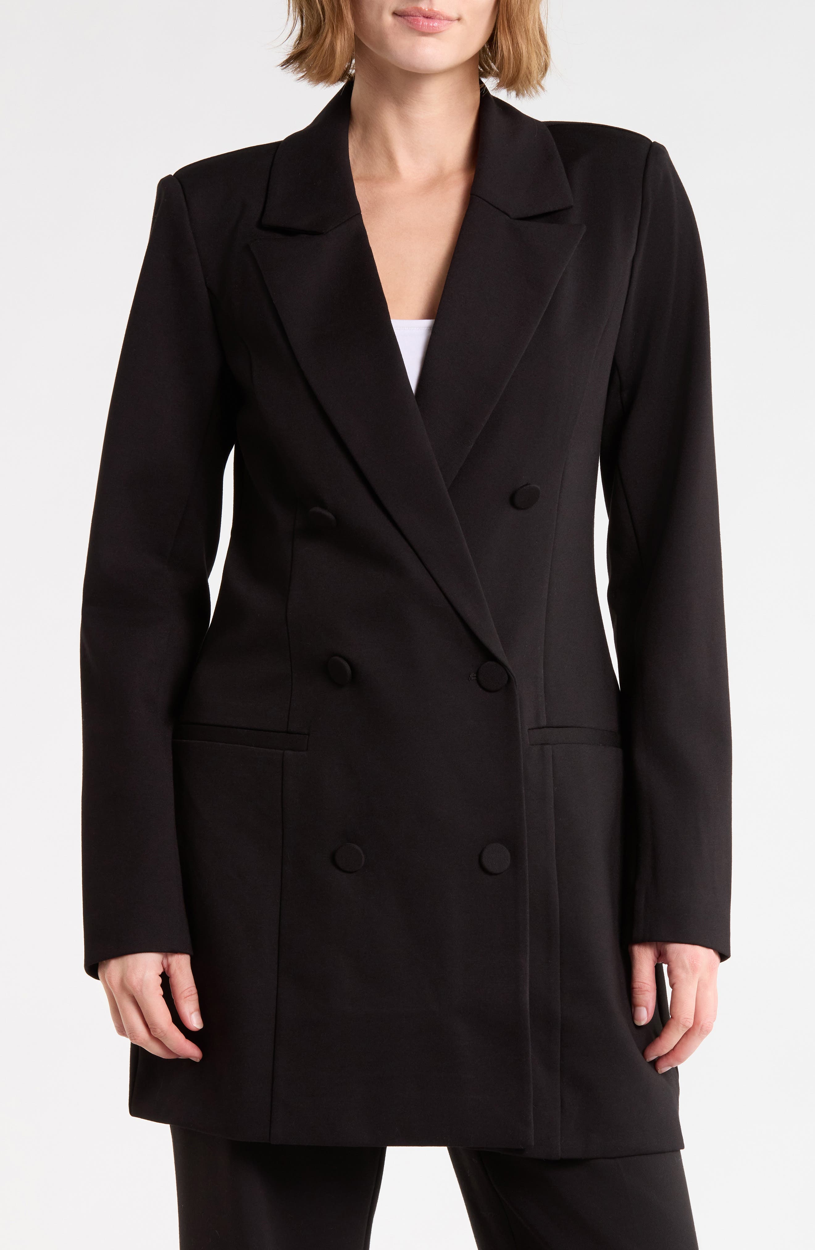 Ponte Double Breasted Blazer Minidress
