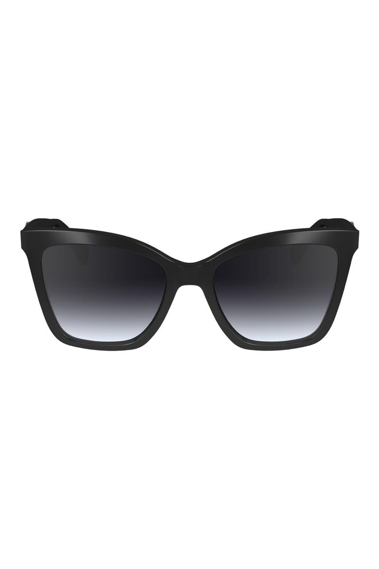 Le Pliage 54mm Gradient Cat Eye Sunglasses, Main, color, BLACK
