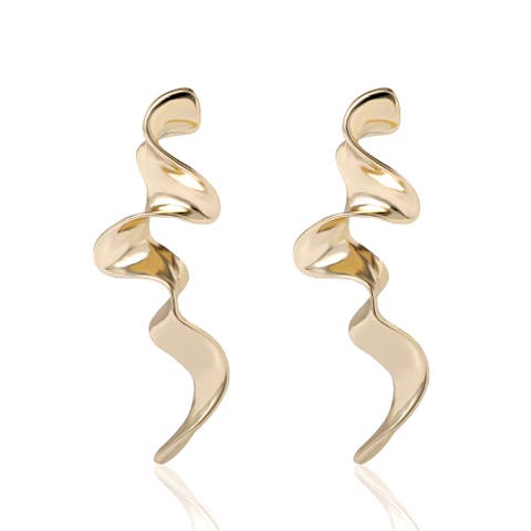 Gold-Tone Squiggle Earrings