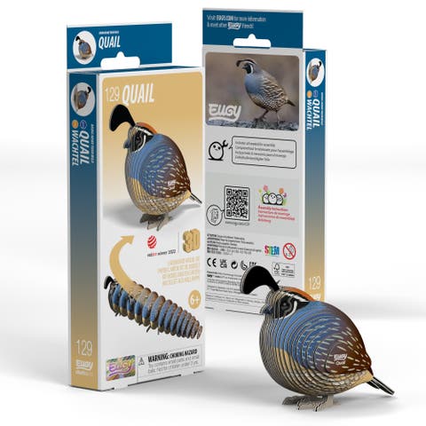 Quail 3D Puzzle - contains 33 puzzle pieces