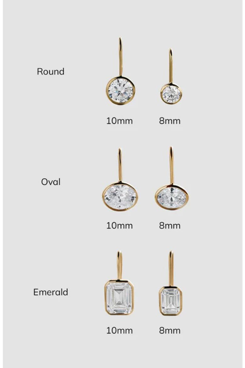 Fallon Bezel Drop Earrings, Alternate, color, CLEAR