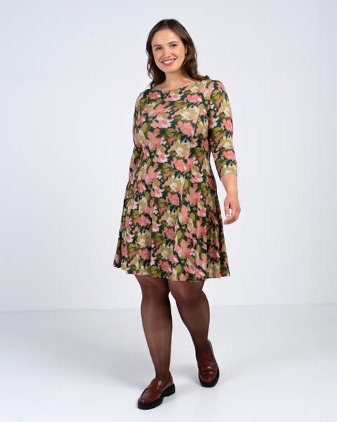 Brushed Floral Dress