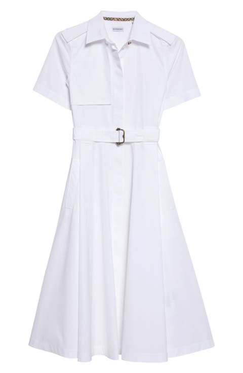 Tanya Belted Cotton Poplin Midi Shirtdress