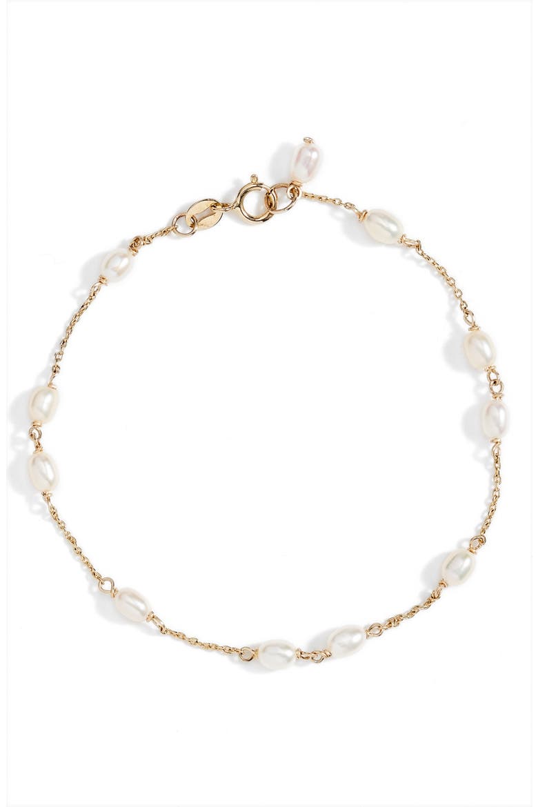 Keshi Pearl Bracelet, Main, color, YELLOW GOLD