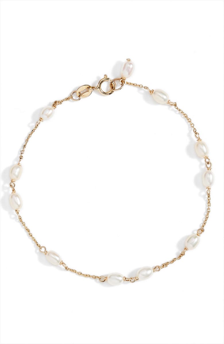Poppy Finch Keshi Pearl Bracelet, Main, color, 