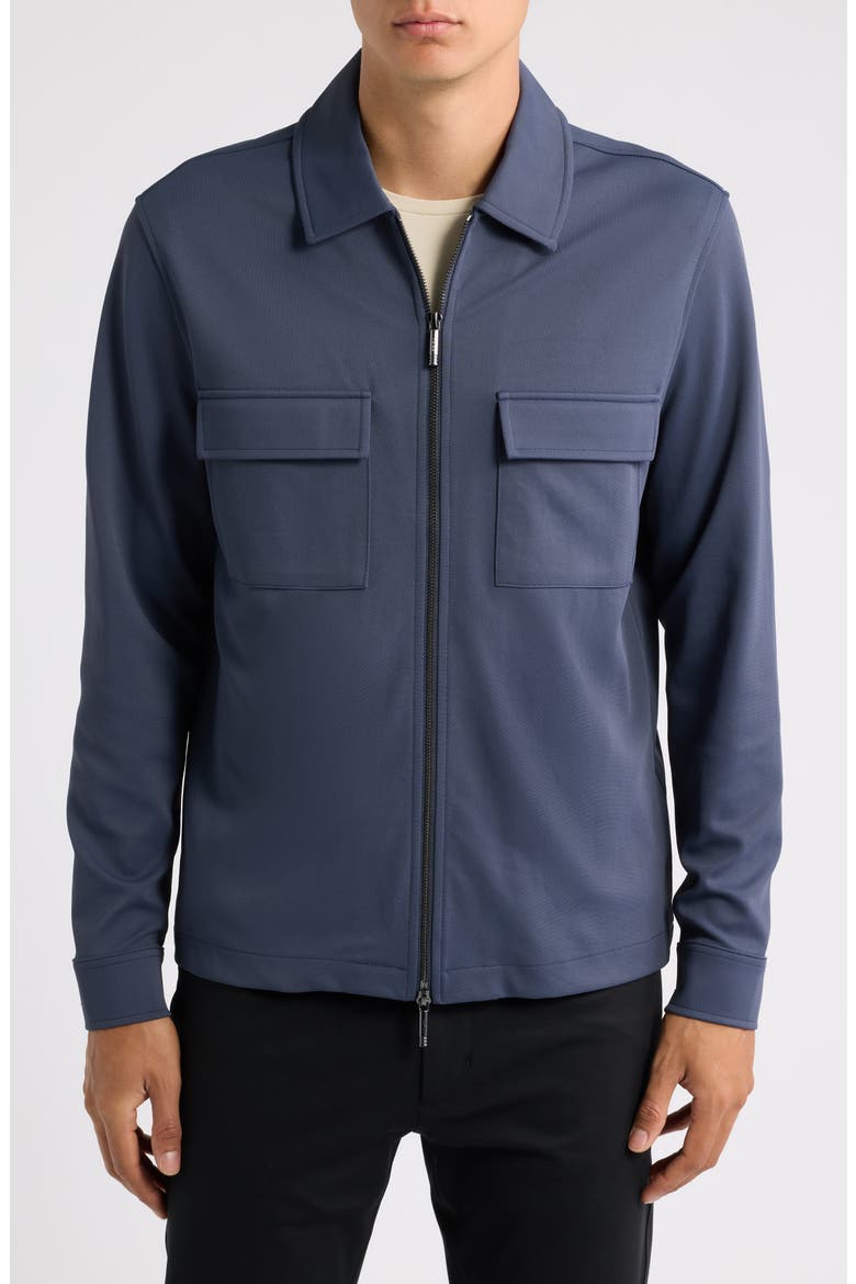 Glover Two-Way Zip Twill Shirt Jacket, Alternate, color, AIRFORCE BLUE