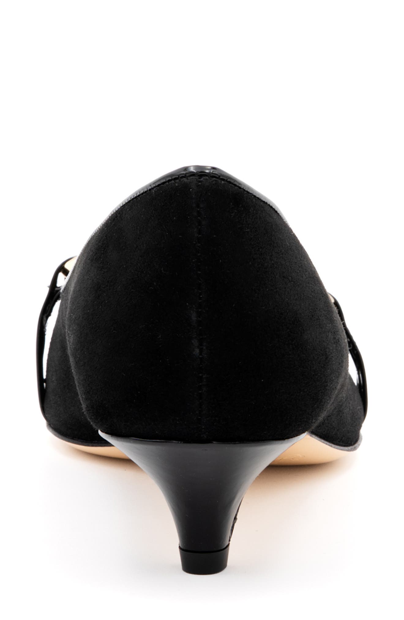 Amalfi by Rangoni Astarte Pointed Toe Kitten Heel Pump, Alternate, color, Black Cashmere